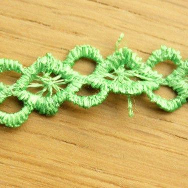 Green Embroidery Crochet (Cotton) Scallop Lace Trim 12mm Wide